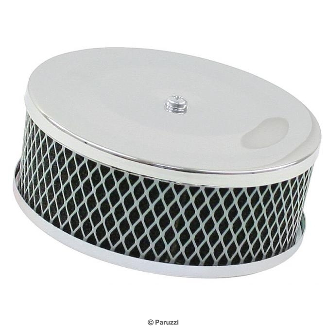 Chrome perforated air cleaner Ø140 height 65 mm (each)