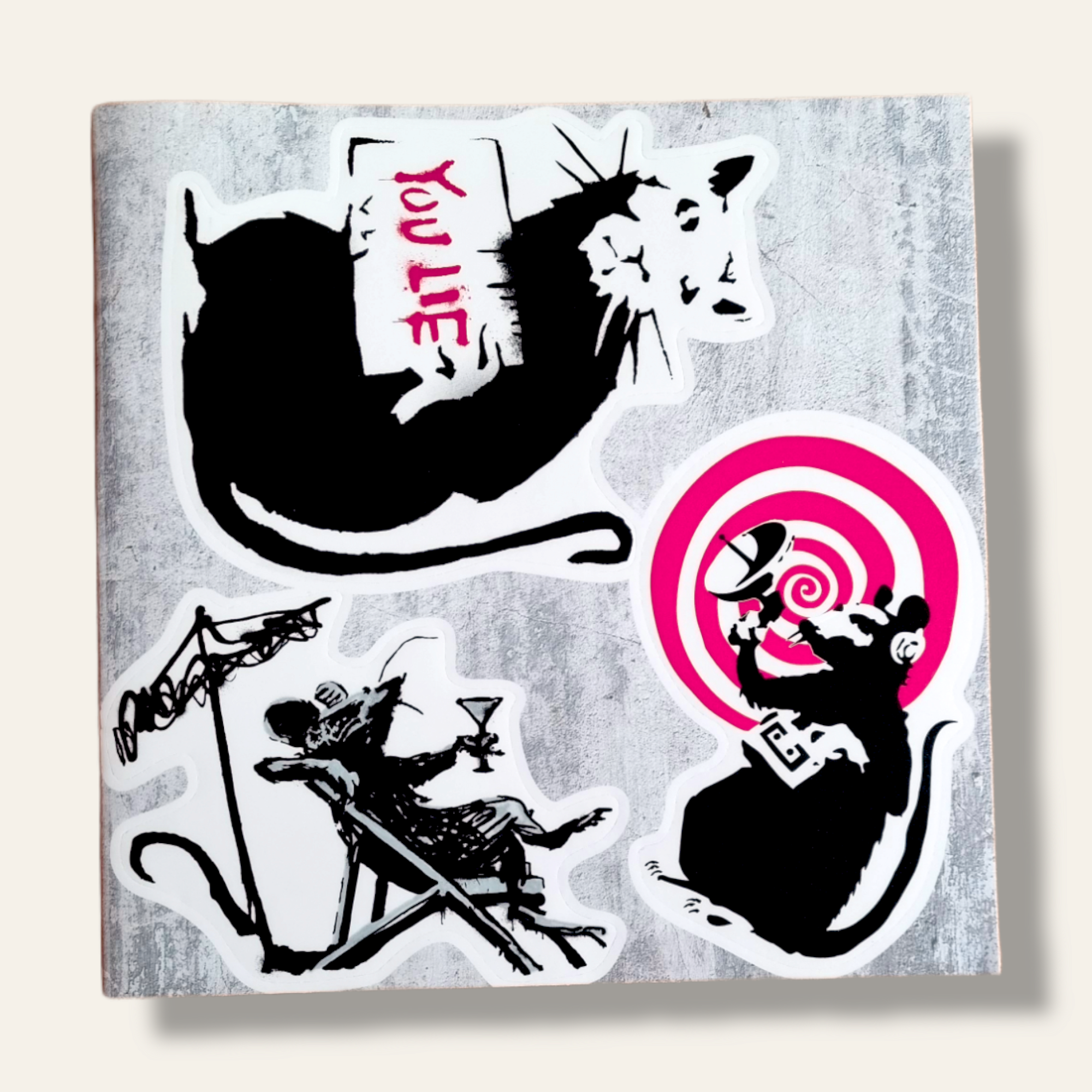 Wandsticker - Mix Banksy Ratten
