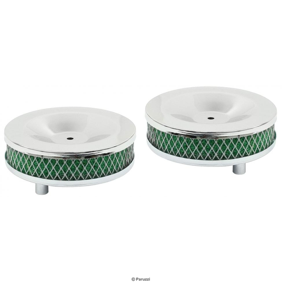 Chrome perforated air cleaners Ø127 mm height 45 mm
